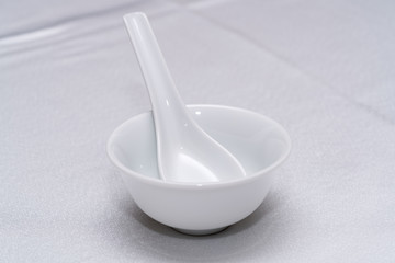 white tableware
