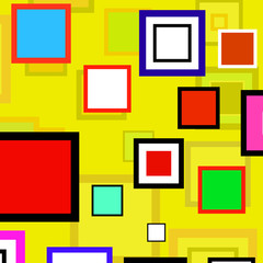 Panele Szklane Podświetlane  Kolorowe tło z kwadratami, geometrycznymi kształtami, jasnym wektorem
