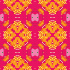 Fantastic seamless pattern of red lilies