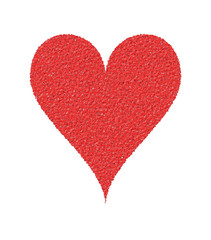 Red heart, on a white background. Illustration.