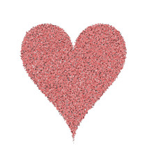 Red heart, on a white background. Illustration.