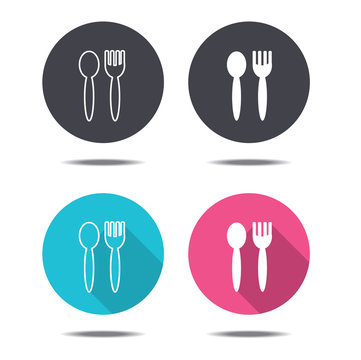 icon design fork and spoon