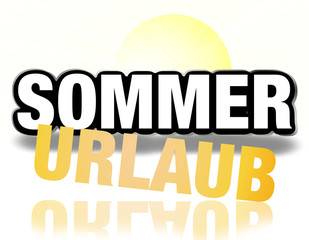 german language for summer holiday 3D Render