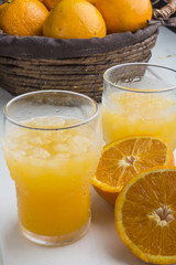 Orange juice ice