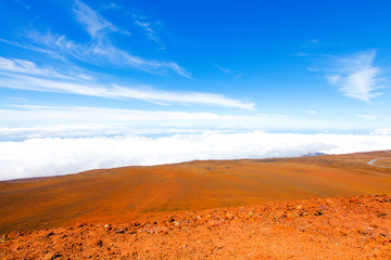 Colorful slope of Haleakala Crater - Haleakala National Park, Maui, Hawaii