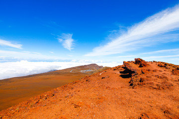 Colorful slope of Haleakala Crater - Haleakala National Park, Maui, Hawaii