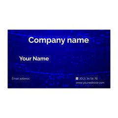 blue business card sample