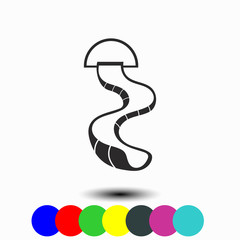 Water slide icon. 