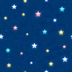 Obraz na płótnie Canvas Seamless sky background with stars