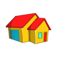 Real estate icon, cartoon style