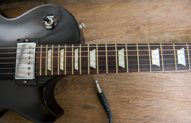 electric guitar Black, musical equipment 