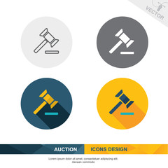 AUCTION icon vector design