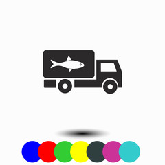 Fish delivery icon. 