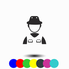 Fisherman icon. 