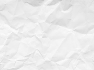 Crumpled white paper texture background