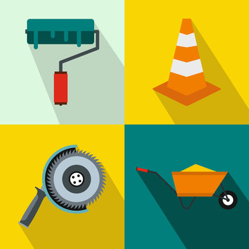 Architecture banners set, flat style