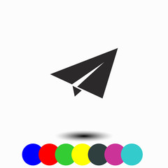 Paper plane icon. 