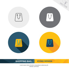 SHOPPING BAG icon vector design 2