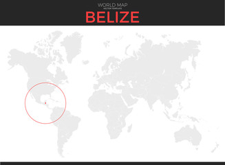 Naklejka premium Belize Location Map