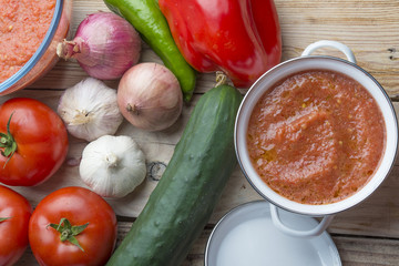 Gazpacho typical food spanish