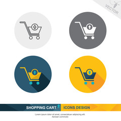 shopping cart icon vector design 3