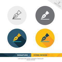 SIGNATURE icon vector design