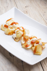 Patatas bravas typical spanish