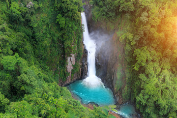 Fototapeta premium Haew Narok Waterfall in rain forest at Khao Yai National Park, Thailand