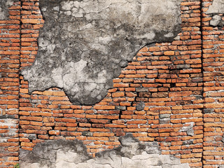 cracked concrete vintage brick wall background