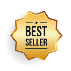 Best Seller gold star vector