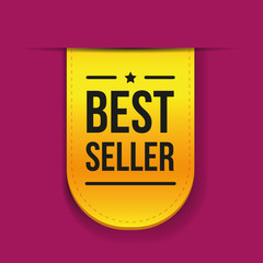 Best Seller gold ribbon vector