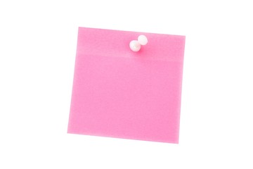 Digital image of pushpin on pink paper 