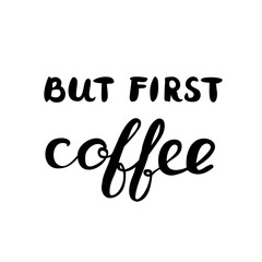 But first coffee. Brush lettering.