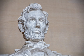 Lincoln statue at Memorial in Washington DC