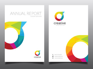 Annual report vector and logo template.