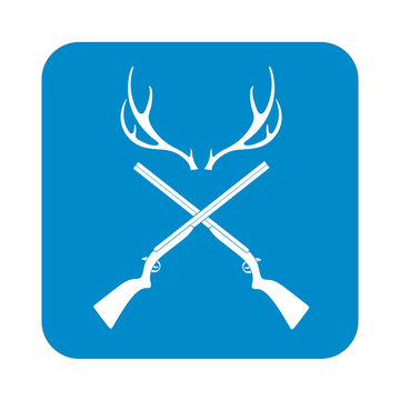 Hunting club logo icon. Vector illustration
