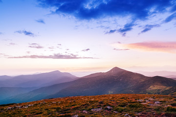 Obraz premium Fantastic mountain landscape. Carpathian, Ukraine, Europe. Beauty world.