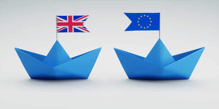 Papierschiffchen Motiv Brexit