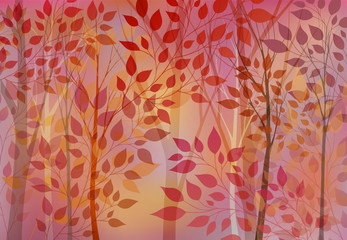 Panele Szklane Podświetlane  Abstrakcyjne tło jesień
