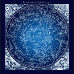 Blue Austral Constellations Illustration
