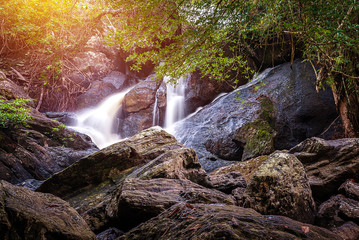 Fototapeta premium Waterfall phakluaymai, Khao Yai National Park in Thailand.
