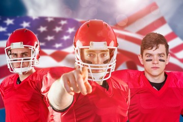 Composite image of american football team