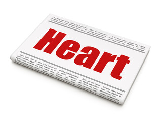 Healthcare concept: newspaper headline Heart