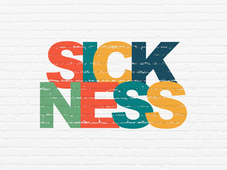 Healthcare concept: Sickness on wall background