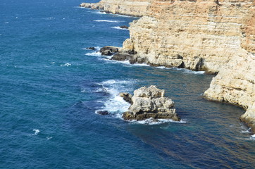 Fototapeta na wymiar Fiolent, Crimea - cape on the Black Sea, marine landscape. Seascape