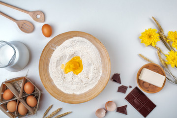 Flat lay of homemade baking