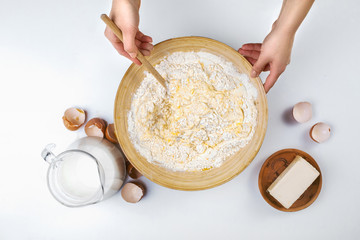 Flat lay of homemade baking