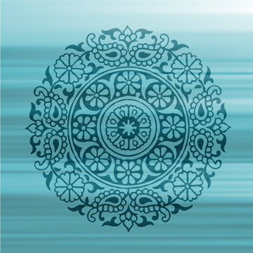 Vector Ornamented Flower Mandala Illustration