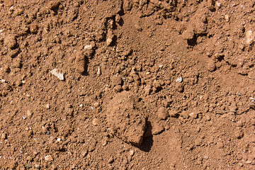 Dry soil closeup before rain