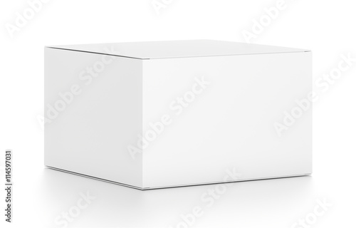 Download "White horizontal rectangle blank box from side far angle ...